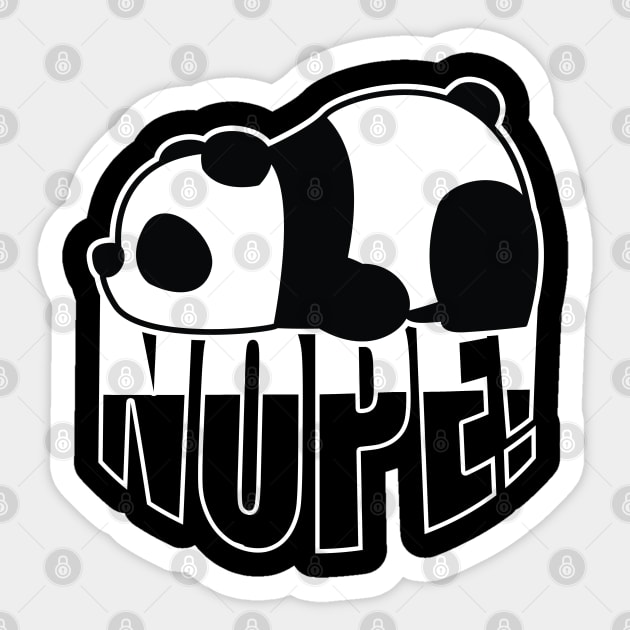 Panda - Panda Nope Sticker by Kudostees